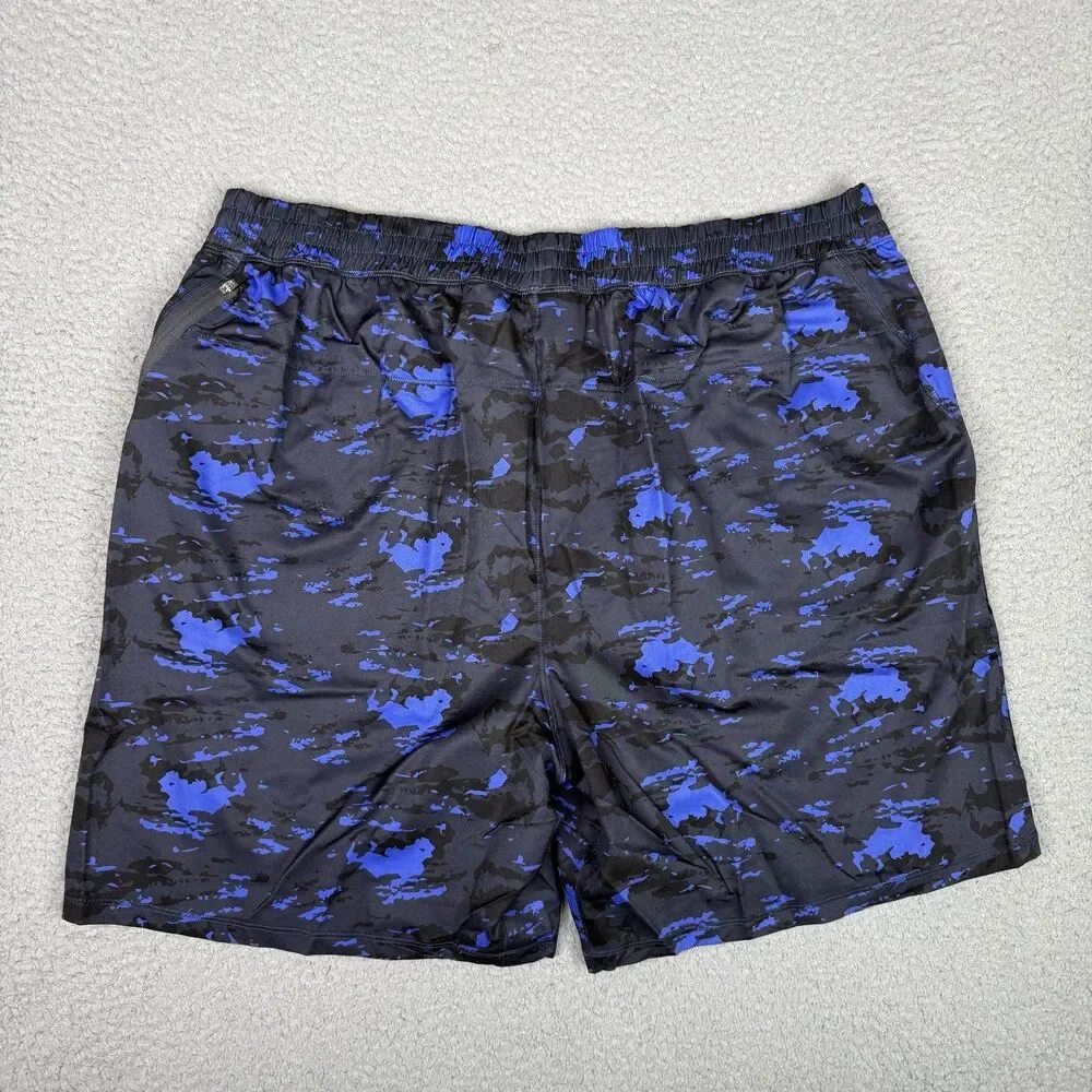 tasc Performance Weightless Shorts Mens XXL Blue Black Camo 7